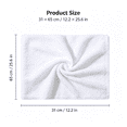 thumbnail image 3 of BESEW7 Soft Absorbent Quick Dry Towels, Reusable Cotton Wash Cloths for Kitchen Guest Room Bathroom Dorm Gym Hotel Travel White 4PC, 3 of 8