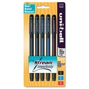 Sanford 1772525 Jetstream 101 Roller Ball Stick Water-Resistant Pen, Assorted Ink, Medium, 5/Set