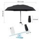 thumbnail image 5 of ESUFEIR Paraguas de viaje para el sol y la lluvia con funda, paraguas compacto para el sol y la lluvia, ligero y port&aacute;til, paraguas a prueba de viento con protecci&oacute;n UV para muje, 5 of 9