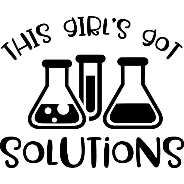 This Girls Got Solutions Beaker Test Tube Science Funny Female Wall Decals for Walls Peel and Stick wall art murals Black Large 36 Inch This Girls Got Solutions Beaker Test Tube Science Funny Female Wall Decals for Walls Peel and Stick wall art murals Black Large 36 Inch
