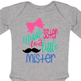 thumbnail image 4 of Inktastic Middle Sister to a Little Mister Girls Long Sleeve Baby Bodysuit, 4 of 5