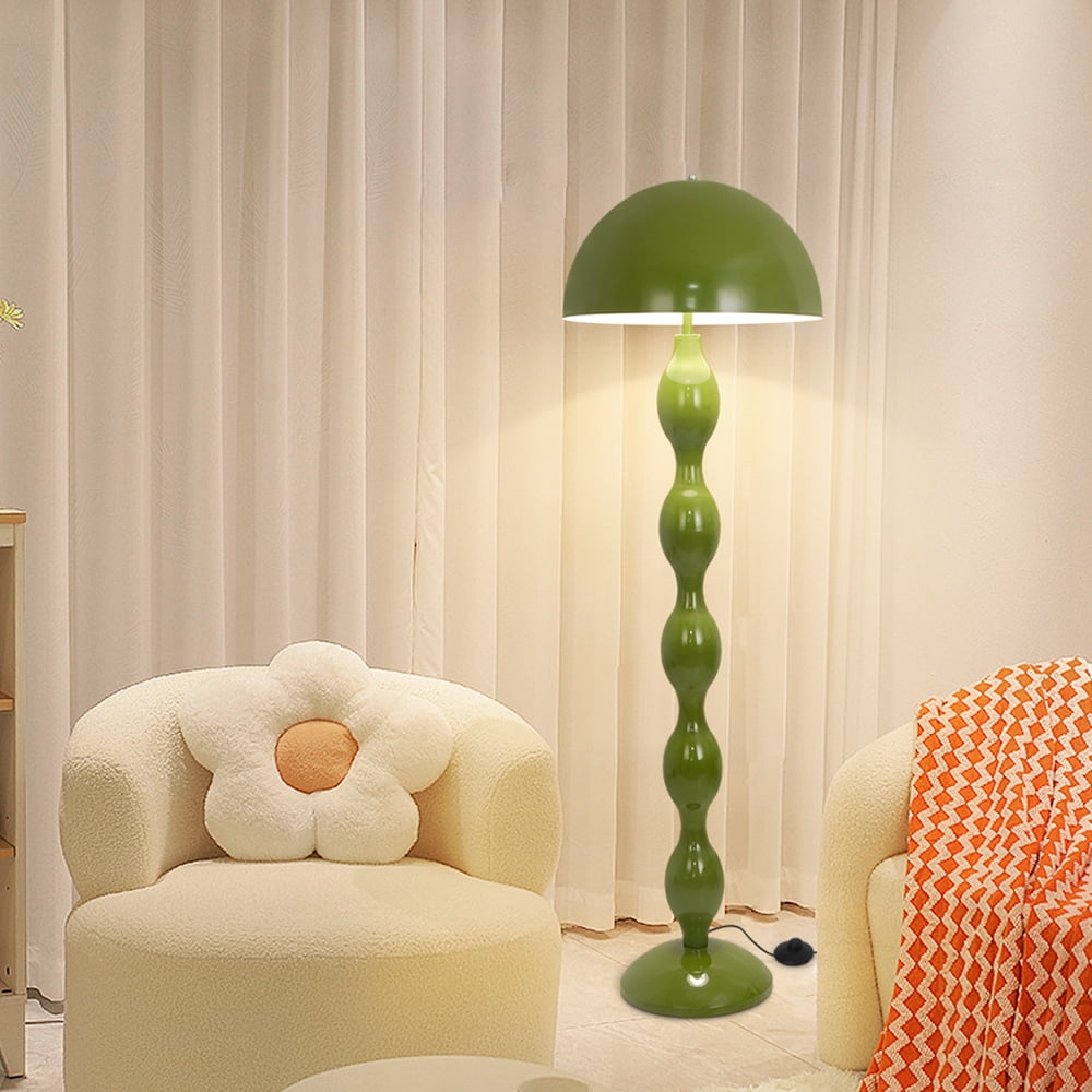 Elinkume Mushroom Floor Lamp, Modern Design Lamp for Living Room, L 15.7* H 59 inches (Green)