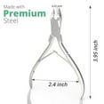 thumbnail image 3 of Green Estetica Stainless Steel Cuticle Nippers with Double Spring, Sharp Manicure Nail Tools, Silver, 3 of 8