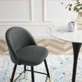 thumbnail image 4 of Counter Stool Chair, Set of 2, Fabric, Metal, Grey Gray, Modern Contemporary Urban Design, Bar Pub Cafe Bistro Hotel Restaurant Hospitality, 4 of 10