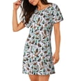 thumbnail image 2 of Kdxio Chemise de Nuit Imprimée Canards Colverts Oiseaux Sauvages pour Femmes Manches Courtes Chemise de Nuit Décontractée Imprimée Robe de Nuit Ample Confortable Pyjama, 2 of 6