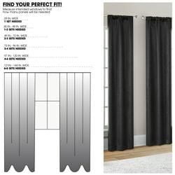 Mainstays 4 of a Kind Blackout Curtain Panels, Set of 4, White, 28" W x 84" L, 4 of a Kind Blackout Curtain Panels