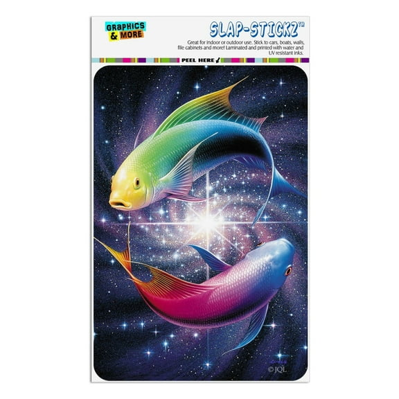 Pisces Zodiac Symbol Fish in Space Yin Yang Home Business Office Sign