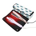 thumbnail image 3 of Hair Tool Organizer Bag with Heat Resistant Mat Removable Travel Storage Case for Hot Air Brushes Curling Irons Teal Palm Tree Pattern, 3 of 8