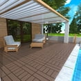 thumbnail image 6 of GZXS 12" Square Interlocking Patio Deck Tiles (Set of 44) – Quick DIY Outdoor Flooring for Balcony, Porch, Backyard, Poolside – Polypropylene Court Tiles in Red Brown, 6 of 6