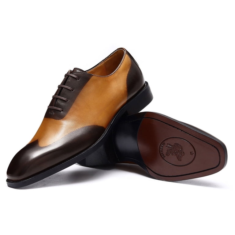 Santimon Coffee Brown Dress Shoes for Men Modern Lace up Oxford Shoes Party  Wedding Formal Shoes US 6.5 - Walmart.com