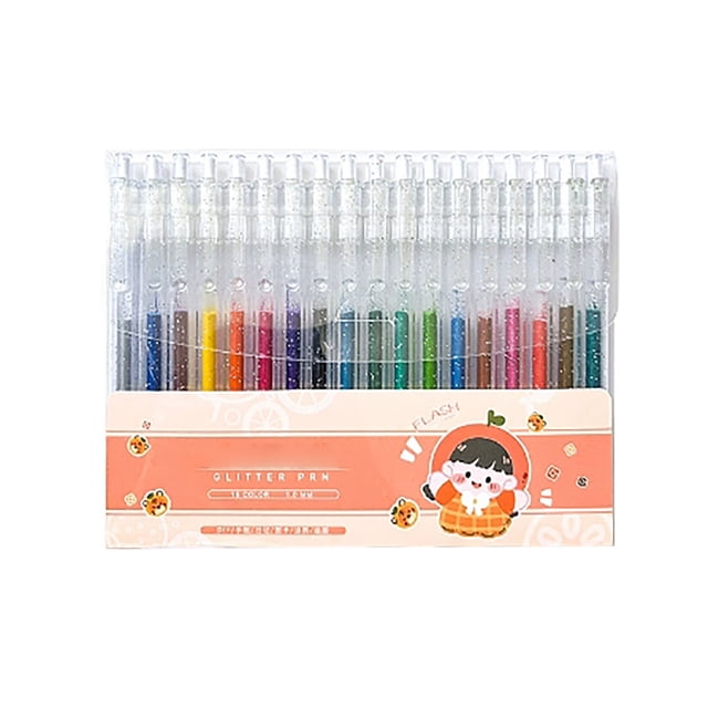 TIELUTT Glitter Gel Pens Retractable Smooth Stationery Pens Cute Stationery Cards and Envelopes Set for Teachers Small Craft Table Lined Stationery Paper and Envelopes Set Craft Tables for Adults wit