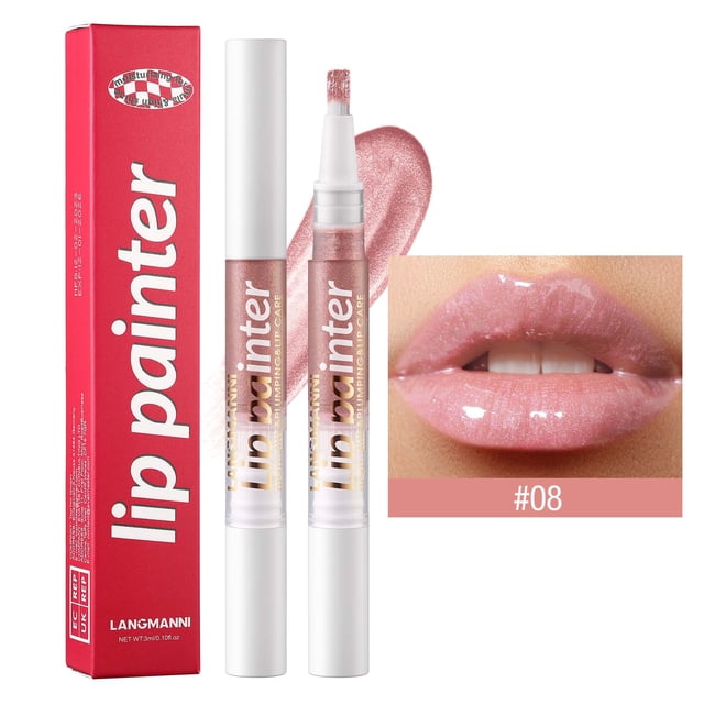 Xihbxyly Set de Brillo Labial, Brillo Hidratante Perlado, Fórmula Hidratante de Larga Duración, Opciones de Colores de Moda, Nude Sutil o Rojo Intenso, Apto para Todo Tipo de Piel, Ingredientes 100 %