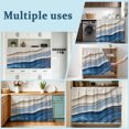 thumbnail image 6 of Blue Ombre Sink Skirt 10"W x 11"L, Dustproof Under Sink Curtain Skirt for Bathroom Kitchen, Modern Wave Abstract Art Adhesive Short Vanity Curtains Cover for Laundry Room Closet Shoe Rack, 6 of 8