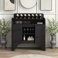 thumbnail image 5 of Furniture of America Davisen Contemporary Wood 7-Bottle Buffet in Espresso, 5 of 7