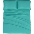thumbnail image 2 of Full Size Sheet Set - Extra Soft Luxury Brushed Microfiber Sheets with 16 Inch Deep Pocket - Soft, Breathable, Wrinkle, Fade & Stain Resistant- 4 Piece (Full, Teal), 2 of 5