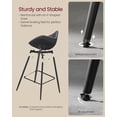 thumbnail image 4 of VASAGLE 2 Pack Bar Stools, Bar Height Bar Stools with Back, Ergonomic Backrest, Synthetic Leather, Metal Legs, 28.7-Inch Tall Stools for Kitchen Island Home Bar, Ink Black, 4 of 9