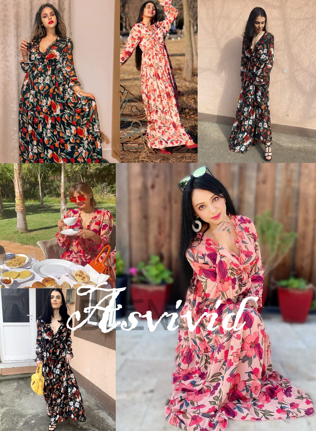 Robe Maxi Femme Touch Express - Imprimé Floral Multicolore - Taille 14 - Dos Ouvert - Occasion Très Bon état