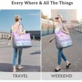 thumbnail image 5 of 22 Inch Oversized Travel Bag Lightweight Canvas Weekender Duffel with Multi Pockets, Slogan Print, 5 of 5