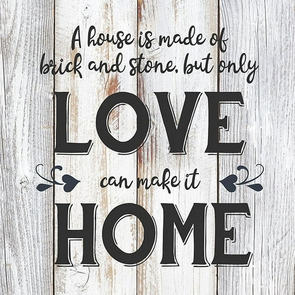 Love can make it Home Rustic Farmhouse Style White Wood Sign Wall Décor Gift 8 x 8 Wood Sign B3-08080001015