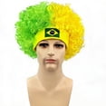 thumbnail image 4 of Jiibva Football Game Flag Colored Fan Wigs Hat, National Flag Afro Fan Wig Headgear Funny Headwear for Soccer Match Celebration Flag Colorful Event Hairband, 4 of 7