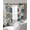 DarkSlateGray, variant on Teal Green Grey Leaves Blackout Curtains for Bedroom/Living Room, Thermal Insulated Kitchen Curtains, Vintage Beige Crack Texture Grommet Darkening Window Treatment Drapes 27.5"x39"x2
