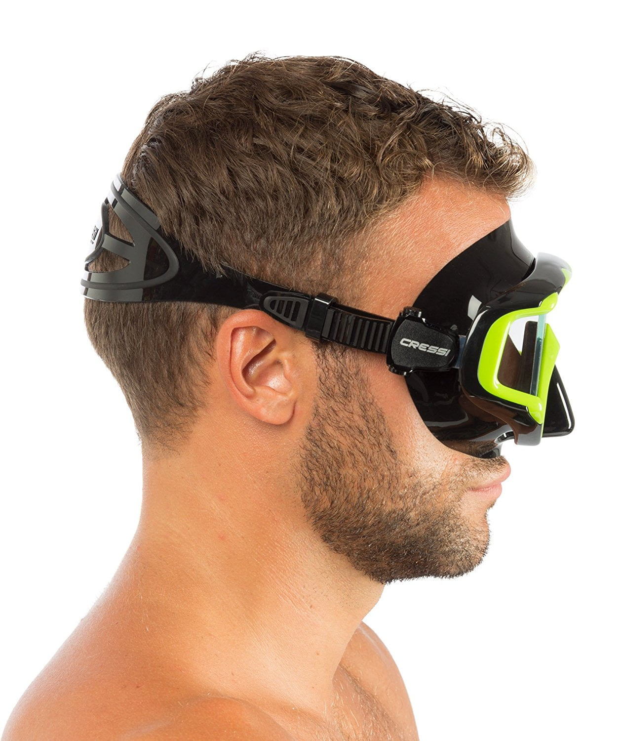 Free Shipping! Cressi Panoramic Wide View Mask Dry Snorkel Set