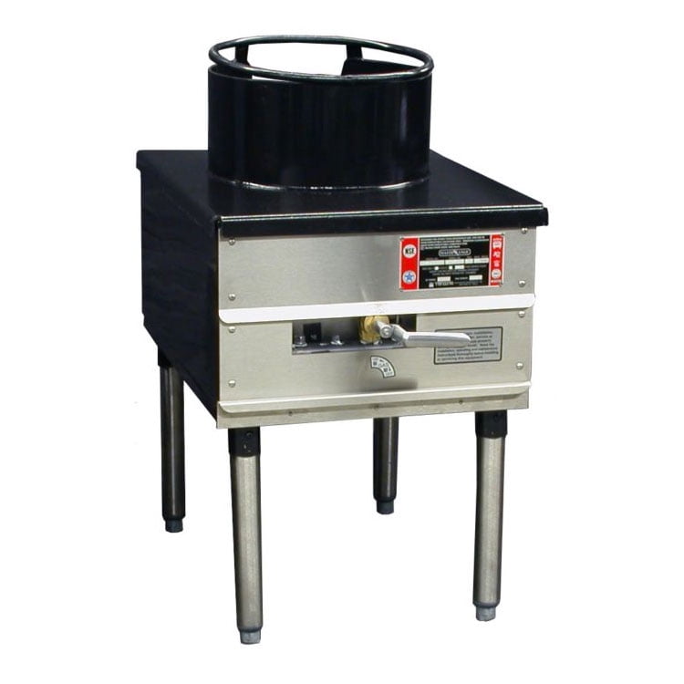 Town SR-24-M-SS-P 13" Mandarin Wok Range, 3/16" Steel Top, Rear Gas Connection, Liquid Propane