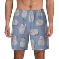 thumbnail image 3 of Uemuo Cute Fat Cat Pattern Mens Swim Trunks Quick Dry Board Shorts with Mesh Lining, Stretch Beach Shorts Quick Dry No-Chafing Board Shorts-3X-Large, 3 of 9