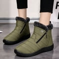 thumbnail image 4 of Women's Slip on Ankle Boots, Warm Fleece Lined High Top Snow Boots with Thick Non Slip Sole, Cozy Winter Footwear for Cold Weather Outdoor Daily Wear, 4 of 4