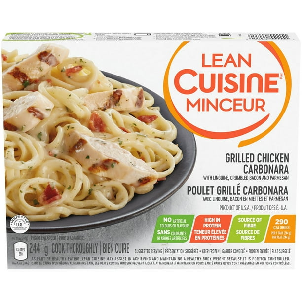 CUISINE MINCEUR Poulet grillé carbonara, plat cuisiné surgelé 244 g