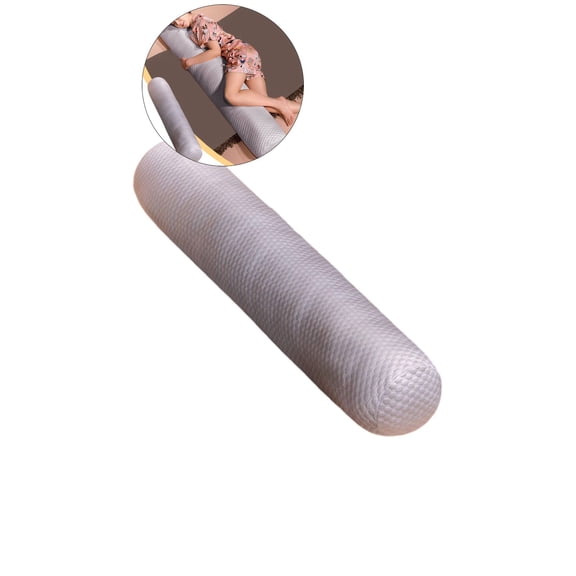 Dvruxg Round Cervical Roll Cylinder Bolster Body Pillow with Removable Washable Long Cylinder Body Pillow for Sleeping, Bed, Leg, Lumbar