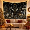 thumbnail image 3 of Crescent Moon Tree in an Alchemist Garden, Mystical Fantasy for Plant Lovers, Apothecary Forest Decor, Halloween Gift Tapestry Wall Hanging for Bedroom, Living Room and Dorm, 3 of 7