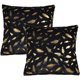 thumbnail image 1 of Funda de almohada de felpa de plumas, almohada de piel dorada, funda de cojín para sofá, cama, hogar, oficina, decoración, 43 x 43 cm, 1 of 8