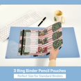 thumbnail image 3 of FORMRS 2 Pack Pencil Pouch for 3 Ring Binder with Clear Window Zipper Case, Stripes Trees, 3 of 6