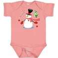 thumbnail image 3 of Inktastic Top Hat Snowman with Christmas Tree and Candy Cane Boys or Girls Baby Bodysuit, 3 of 5