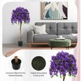 thumbnail image 5 of QRKD 53" Artificial Bougainvillea Tree, Faux Silk Flower Plant in Pot with 576 Flowers & 288 Leaves, Indoor Outdoor Fake Bougainvillea for Home, Office and Garden Decor, Purple, 5 of 9
