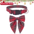 thumbnail image 5 of Collar Navideño para Perro ADOGGYGO con Pajarita a Cuadros Rojos Grande, 5 of 5
