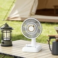 thumbnail image 3 of Desk Fan For Bedroom USB Rechargeable Desktop Mini Fan Portable Small Fan For Hiking Camping Travel Sports Outdoor Activities, 3 of 7