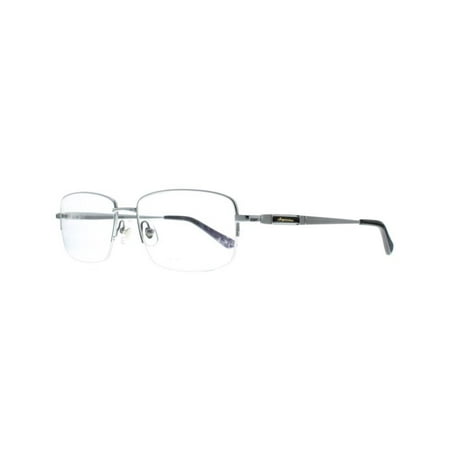 Ebe Reading Glasses Silver Titanium Half Rim Mens Rectangle Anti Glare grade lr9989