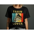 thumbnail image 3 of Train Lover Locomotive Tshirt, Mens Womens Train T Shirt, Railroad T Shirt Mens Gift for him, Train Engine Locomotive Railroad Gift T-Shirt, 3 of 10