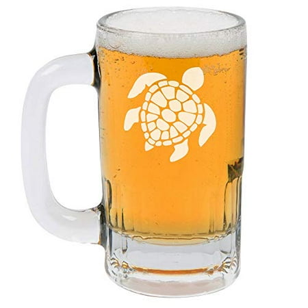 

12oz Beer Mug Stein Glass Sea Turtle