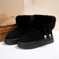 thumbnail image 5 of Xiaoxatg Women's Boots Fashionable Warm Winter Footwear with Bow for Comfort and Style 7 Black, 5 of 9