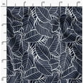 thumbnail image 2 of Soimoi Leaf Print,Cotton Cambric, Quilting Fabric Sold by The Yard 42 Inch Wide, Medium Weight Cotton Fabric, SewingSupplies, Navy Blue, 2 of 6