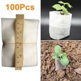 thumbnail image 2 of Bolsas para vivero de plántulas, bolsa de tela para plantar semillas, macetas para plantas, frutas y verduras, bolsa para cultivo de trasplantes, 100 Uds., 2 of 5