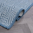 thumbnail image 5 of World Rug Gallery Modern Geometric Textured Flat Weave Indoor/Outdoor Door Mat - BLUE 2'x3', 5 of 8
