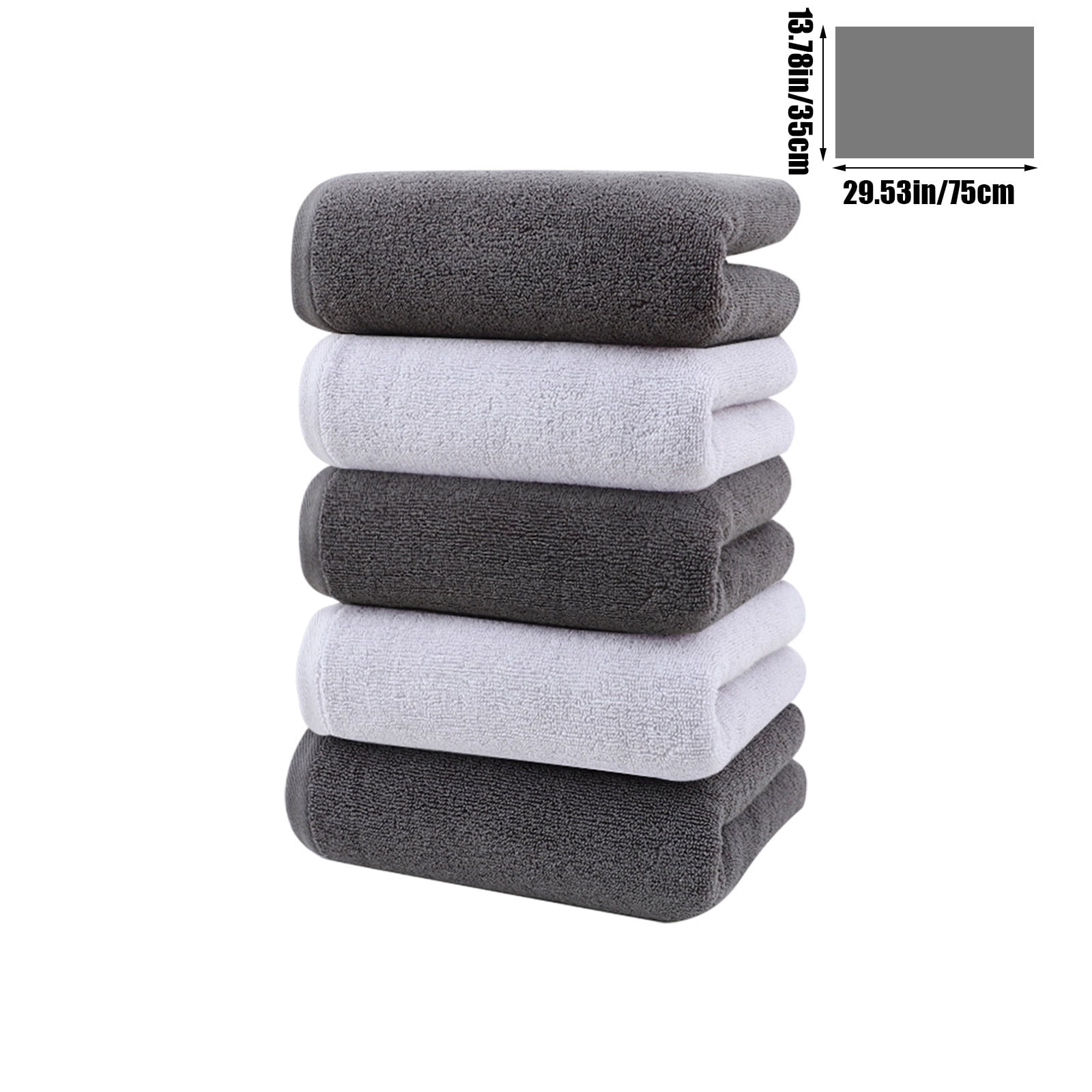 TTJ 5-Pack Plush Cotton Face Towel Set Soft Absorbent Washcloths Durable Quick Dry Hotel Quality Home Spa Essentials Multiuse Wash Towels For Personal Care