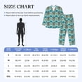 thumbnail image 4 of Lsque Turtles And Seahorses Pattern Long Sleeve Pajama Set for Men - Soft 2-Piece Sleepwear and Loungewear Set with Pockets, Comfy Nightwear-XX-Large, 4 of 7