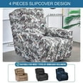 thumbnail image 4 of Recliner Slipcovers -Pieces Lazyboy Recliner Covers Recliner Couch Covers Recliner Chair Cover Non Slip Reclining Slipcovers with Storage Pockets Furniture Protector for Living Room, 4 of 8