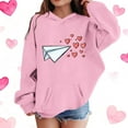 thumbnail image 1 of Sudadera con capucha para niños, cuello redondo, manga larga, ropa de abrigo para niños de talla mediana y grande, jersey, blusa de poliéster para niños, 1 of 5