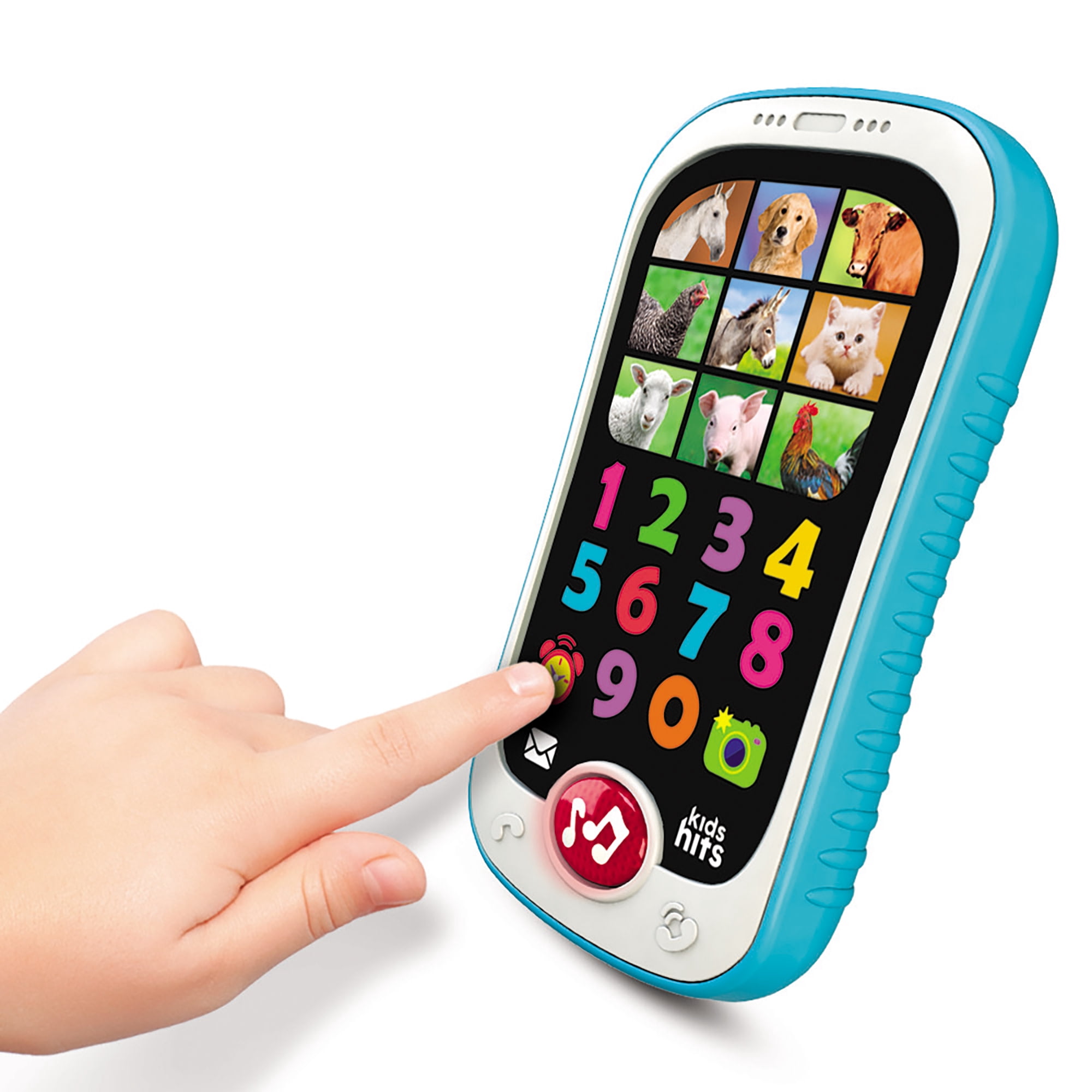 Kids Hits: Smart Phone - Hello, Farm! - Interactive Educational Toy, Games Teach Numbers & Colors, Light-Up, Animal Sounds & Songs, Kid & Toddlers 2+